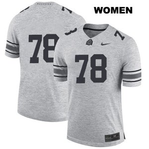 Women's NCAA Ohio State Buckeyes Demetrius Knox #78 College Stitched No Name Authentic Nike Gray Football Jersey NQ20G10ZI